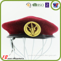 2015 New Army Warm Winter Hat Colourful Peaked Beret Cap Military Wool Beret With Eyelets Adjustable